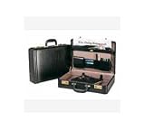 Briefcase Expander Bond Leather Blk 2253