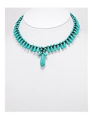 Cotton Waxed Thread Turquoise Necklace