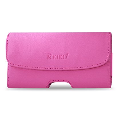 Best Price Leather Pouch Protective Carrying Cell Phone Case for HTC HD7 Surround AT&T Google Nexus One / HTC Droid Incredible HTC G2 T-Mobile EVO 4G HTC HD2 / LG Quantum AT&T / Motorola Droid Pro i1 Droid X / Samsung Transform Epic 4G / Fascinate (Galaxy S) (I9000) / Vibrant (Galaxy S) Android T959/ Intensity II Omnia II i8000 Omnia 2 i920 / Sharp Sidekick 2008 - HOT PINK
