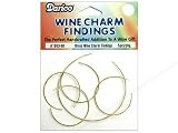 Wine Charm Ring Findings Brass 5 pc