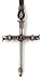 Nail and Copper Wire Cross Pendant on Leather Cord by Bob Siemon, 30"