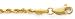 14K Yellow Gold 2.5MM DIAMOND CUT SOLID ROPE 7" BRACELET