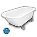 American Bath Factory B1-2670-WW-TM3-M2-35-SN-C1-LH Maverick Traditional Clawfoot Bathtub in White,
