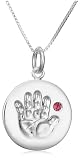 31Rz7JpouOL. SL160  Sterling Silver October Birthstone Handprint Pendant 18