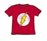 The Flash Logo Distressed Youth S/S T-shirt in Red by DC Comics