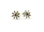 Sterling Silver Ruby Flower Post Earrings