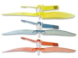 Red, Yellow, & Blue Replacement Main Rotors for Mini Infrared RC Helicopters (1 of each, 3 total)