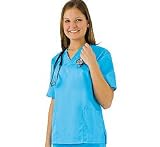 Women's Scrub Set Medical Scrub Top and Pant (Water Blue, Medium) SIZES RUN LARGE!