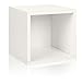 Way Basics Eco Stackable Storage Cube and Cubby Organizer, White,