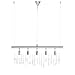 Reality Leuchten R34965006 Pendelleuchte, 5x E14, in chrom, mit klaren Glasprismen