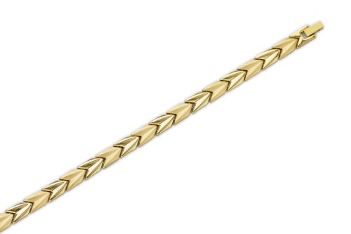 Hera Womens Titanium Magnetic Bracelet, 24K Heavy GP, 7 “
