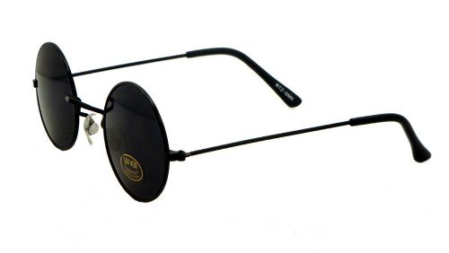 John Lennon Small Frame Retro Round Sunglasses !! (Black)