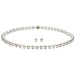{AAA Set} HinsonGayle Gem Collection Handpicked AAA 7.5-8.0mm White Cultured Pearl Necklace with Matching AAA Pearl Stud Earrings (14k Yellow Gold)