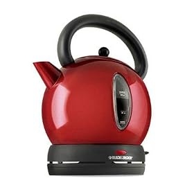 Black and Decker CK1500R Cordless Electric 57-1 2-Ounce Dome Kettle, Red by Black & Decker