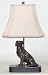 Bronzed Dog Accent Table Lamp