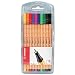 Stabilo Point 88 Fineliner Pen Water-based 0.8mm Tip 0.4mm Line Assorted Ref 88-10 [Pack 10]