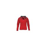 STORMTECH PERFORMANCE FULL ZIP HOODIE >> XS,SPORT RED / CHARCOAL