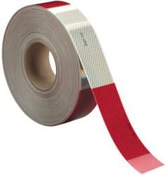 4"x50 yds 11" Red/7" Silver White, 3M Flexible Prismatic Conspicuity Tape Series 963