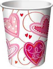 Designer Hearts 7 oz Hot/Cold Cups