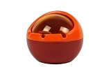 Hab & Gut (ASH-SPACE_rot-orange) Nostalgie 60er Jahre Kugelaschenbecher SPACE mit Klappe, 8cm hoch
