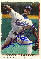 Kevin Foster, Chicago Cubs, 1995 Topps Autographed Card