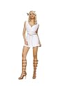 Halloween Adult Womens Costumes Greek Roman Goddess White Toga Dress Costume Theme Party Outfit Leg Avenue