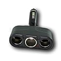 Black 12v Triple Cigar Socket Car Charger Adapter J01