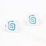 Lot de 2 pinces Mariza Blanc et Turquoise