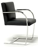 Alphaville DC-CANF-MI-K Modern Classic Canti Flat Dining Chair- Black