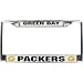 Green Bay Packers Chrome Metal License Plate Frames - Set of 2