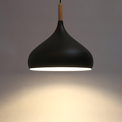 Pendant Ceiling Chandelier Modern Industrial Metal Pendant Light Ceiling Hanging Light Fixtures Light Guard(Black)