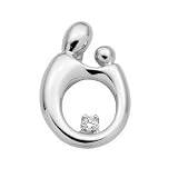Alluring Mother and Child(R) White Gold Diamond Pendant - -