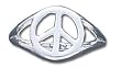 Solid Sterling Silver Peace Sign Ring