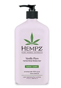 Hempz Vanilla Plum Herbal Body Moisturizer, 17 Ounce