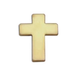 Christian Cross gold finish lapel pin