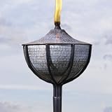 Blue Verde Hammered Copper Tiki Torch - Large