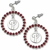 Philadelphia Phillies Spirit Crystal Logo Wreath Earrings