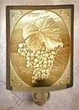 Grapes Poreclain Lithophane Night Light