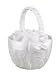 Hortense B. Hewitt Wedding Accessories Flower Girl Basket, White Satin and Swirl, 8-Inch
