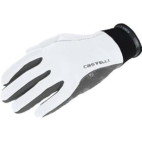 Castelli 2008 09 Nano Full Finger Winter Cycling Gloves - White Black - K7577-001 by Castelli