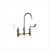 Chicago Faucets 786 GN2FCABCP Deck Mount 8 Inch Widespread Kitchen Faucet with Wristblade Handles, Chrome 31S%2BFtkuwLL. SL160 Chicago Faucets 786 GN2FCABCP Deck Mount 8 Inch Widespread Kitchen Faucet with Wristblade Handles, Chrome