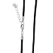 Black Silk Cord Necklace with extender - 3.0MM (16