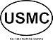 MARINE CORPS Oval Bumper Sticker