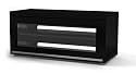 Techlink Overture - Designer Stand For LCD & Plasma TV Up To  50" - Black Gloss Finish With Clear Glass