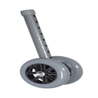 Heavy Duty Bariatric Walker Wheels 5 in. Wheel/Silver