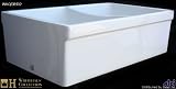 Whitehaus WHQDB532 Double Bowl Fireclay 33'' Farmhouse Apron Kitchen Sink