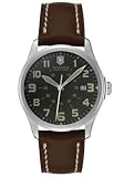 Victorinox Swiss Army Brown Leather Band Green Dial - Men's Watch 241309