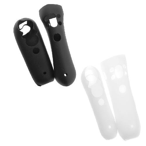 GTMax 2 Move Motion and Navigation Controller Silicone Skin Case (Black + Clear) for Sony PlayStation PS3