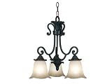 Kenroy Home 80283GBRZ Coronation Three-Light Chandelier with 7-Inch Shades