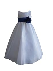 Knee Length Sleeveless Organza  Dress With a Sash 